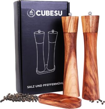 Cubesu Salz und Pfeffermühle aus Akazien Holz