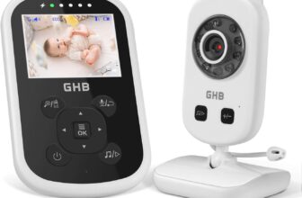 GHB Babyphone mit Kamera Video Baby Monitor (, GHz Gegensprechfunktion ECO Modus Nachtsicht Temperatursensor)