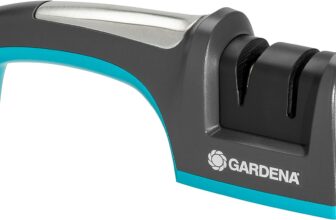 Gardena Messer und Axtschärfer Schleifgerät zum Schärfen von Messer und Axtklingen (ergonomischer Griff, rostfreie Edelstahleinlage)