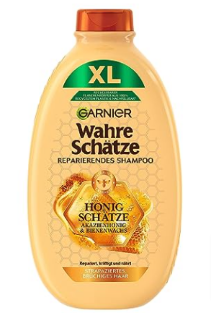 Garnier Shampoo Gegen Brüchiges Haar Xl Format Reparierendes Haarshampoo Mit Akazienhonig Und Bienenwachs Für Mehr Glanz Und Geschmeidigkeit Wahre Schätze Honig X Ml Amazon De Kosmetik