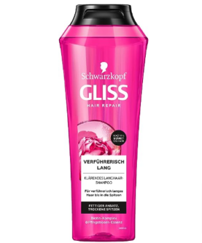 Gliss Shampoo Verführerisch Lang ml Haarshampoo repariert geschädigte Haarlängen Pflegeshampoo pflegt trockene Spitzen und befreit von fettigem Ansatz Amazon de Kosmetik