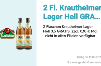 Gratis Flaschen Krautheimer Lager hell in der Logo App