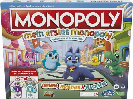 Hasbro Mein erstes Monopoly Brettspiel für Kinder ab Jahren