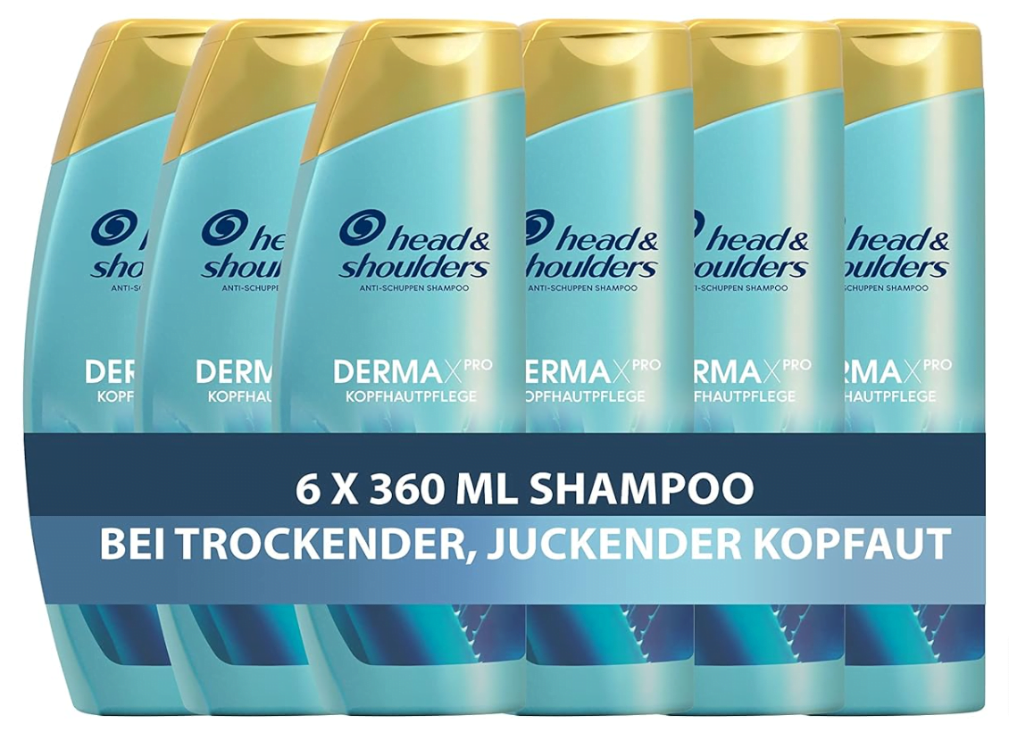 6x Head & Shoulders Haar- und Kopfhautpflege, DERMAXPRO, Hydra Pflege, 360ml für 17,74 € inkl. Versand (statt 29,70€)
