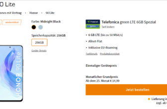 Honor Lite + freenet Telefonica green LTE GB