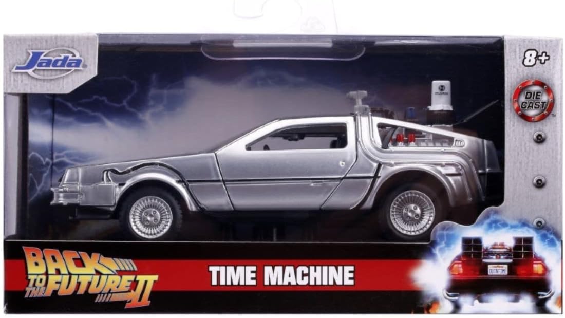 Jada Toys Zurück In Die Zukunft , Delorean Dmc Modellauto (Maßstab , Time Machine, Flügeltüren)