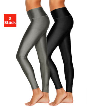 LASCANA Leggings er Pack Glänzendes Material