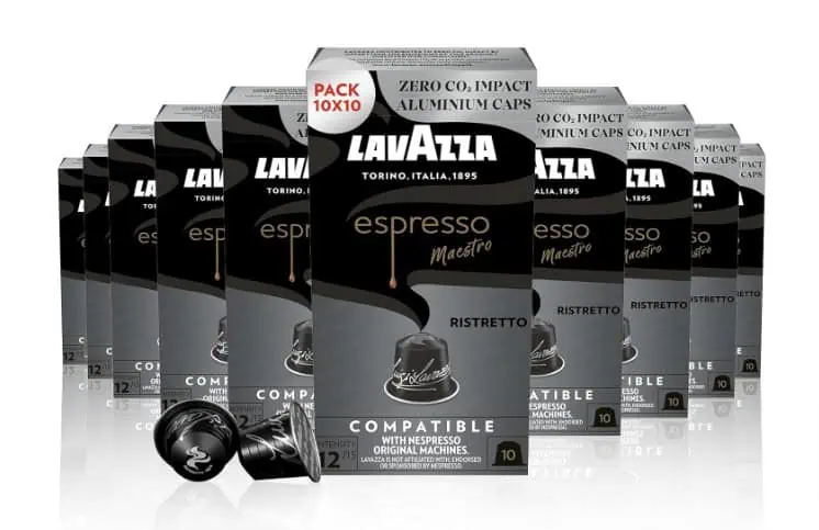 Lavazza Espresso Ristretto 10×10 Kapseln für Nespresso Kapselmaschinen ab 25,44 € inkl. Prime-Versand
