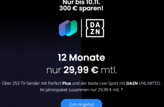 Live Fernsehen DAZN in einem Paket waipu tv