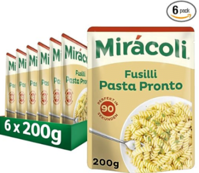 MIRÁCOLI Pasta Pronto Fusilli Packungen x g Amazon de Lebensmittel Getränke