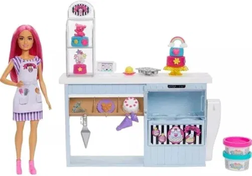 Mattel Barbie HGB73 - Tortenbäckerei Spielset mit Puppe (30 cm)