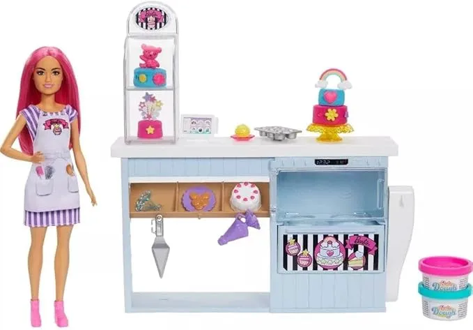 Mattel Barbie Hgb73 - Tortenbäckerei Spielset Mit Puppe (30 Cm)