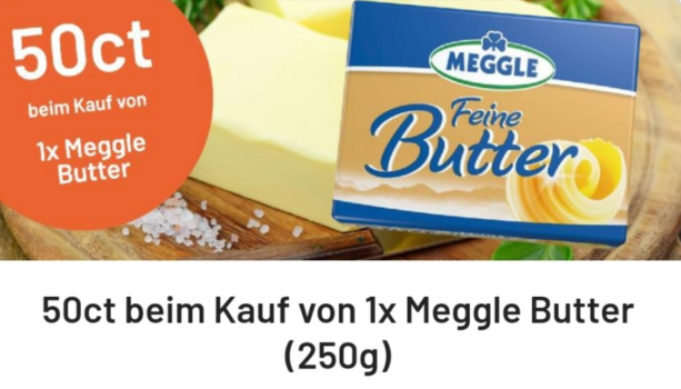 Meggle Butter g für Cent Dank Smhaggle