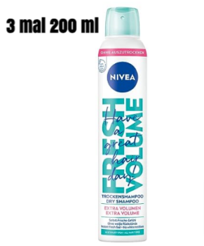 NIVEA Trockenshampoo Fresh Volume ml extra mildes Trockenshampoo Spray mit angenehmem Duft Trockenhaarshampoo für extra Volumen sofortige Frische Amazon de Kosmetik