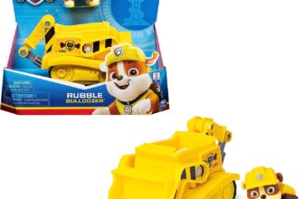 PAW PATROL, . Jubiläum, Baustellen Fahrzeug mit Rubble Figur