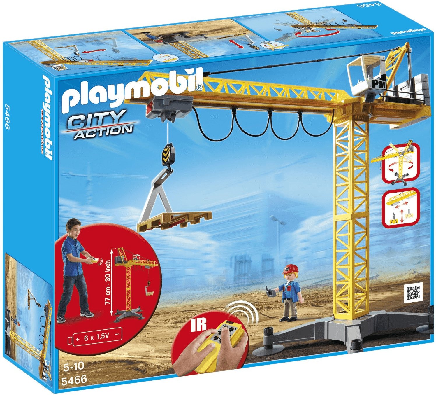 Playmobil City Action () Großer Baukran Mit Ir Fernsteuerung