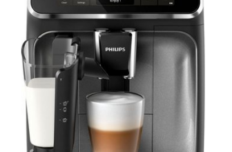 Philips Kaffeevollautomat Series EP LatteGo silber mattschwarz