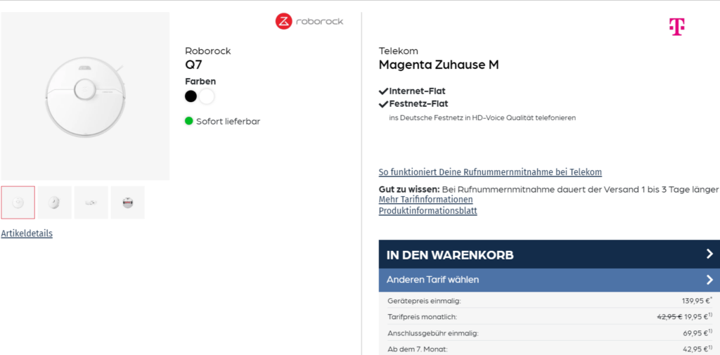 Roborock Q7 + Telekom Magenta Zuhause M