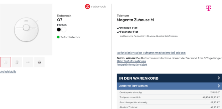 Roborock Q + Telekom Magenta Zuhause M