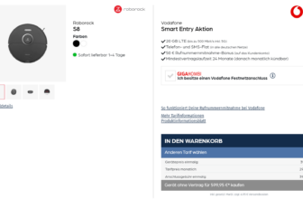 Roborock S Staubroboter + Vodafone Smart Entry GB LTE