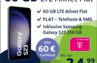 Samsung S GB für € mit GB LTE Daten sowie SMS und Sprachflat im Telekom Netz für € Monat € Cashback