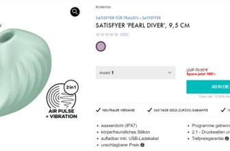 Satisfyer Pearl Diver Druckwellenvibrator mit Vibration