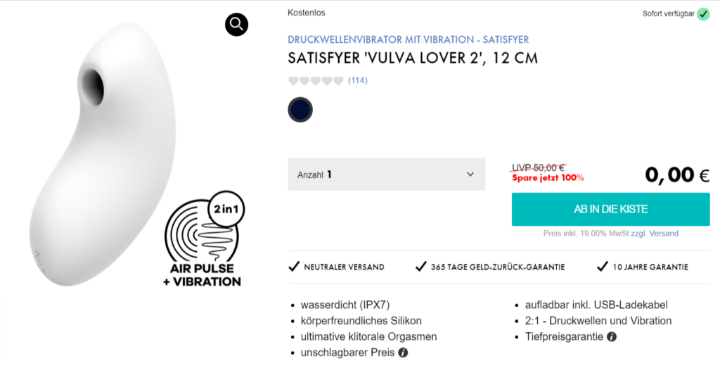 Satisfyer Vulva Lover 2 Druckwellenvibrator