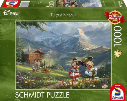 Schmidt Spiele Thomas Kinkade Disney, Mickey & Minnie in den Alpen . Teile Puzzle