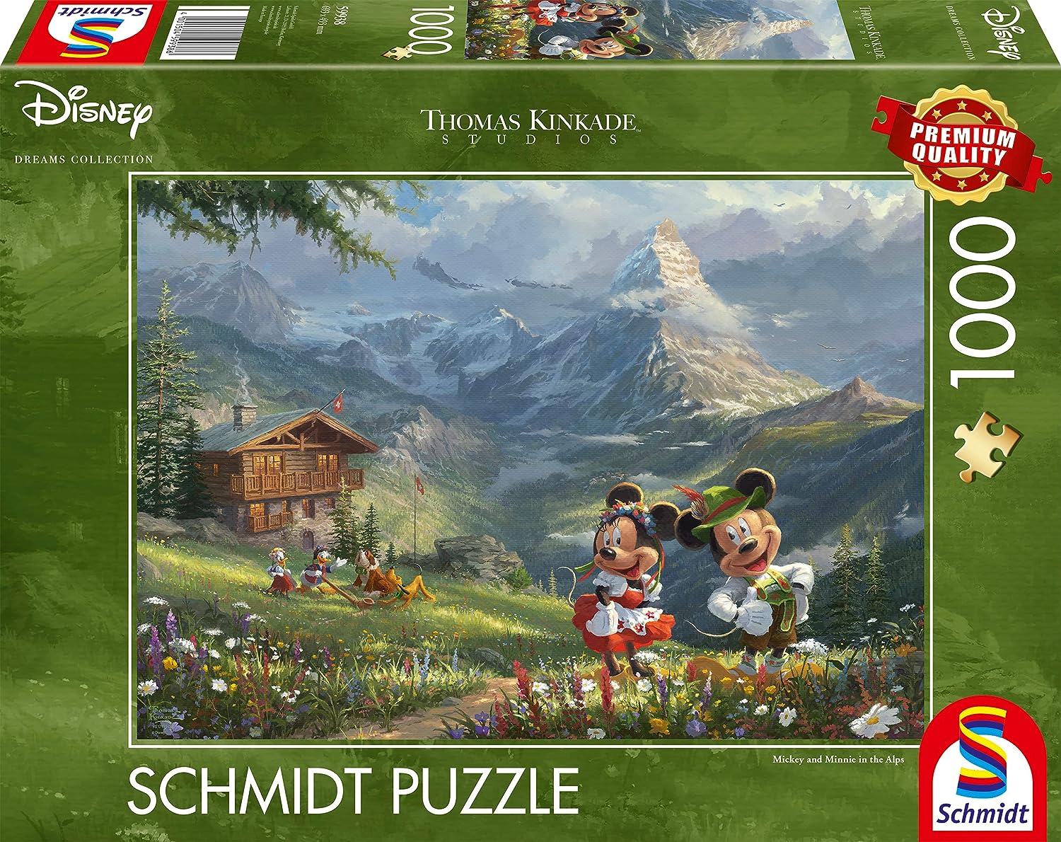 Schmidt Spiele Thomas Kinkade Disney, Mickey &Amp; Minnie In Den Alpen . Teile Puzzle