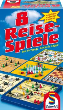 Schmidt Spiele Reise Spiele, klappbares, magnetisches Spielbrett, auswechselbare Spielpläne