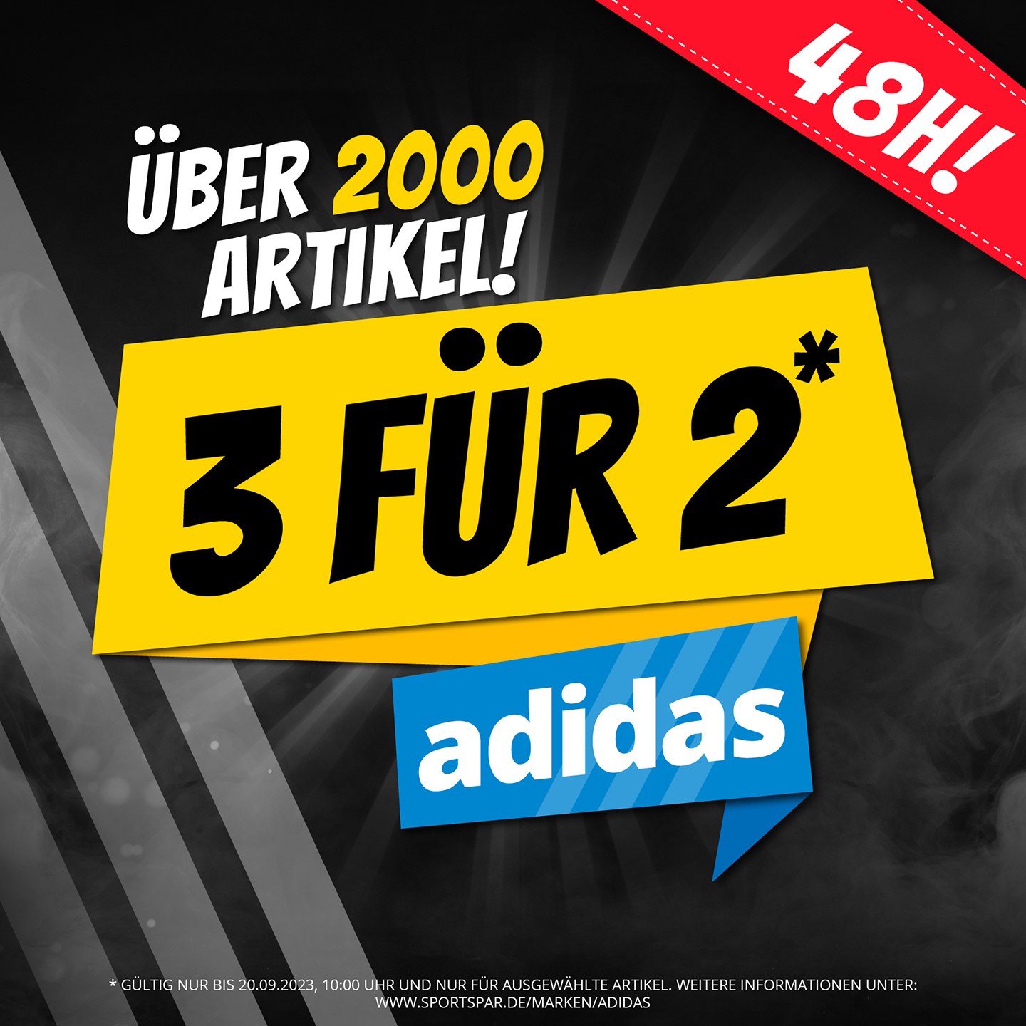 SportSpar: Kaufe 3 Artikel von adidas und zahle nur für 2