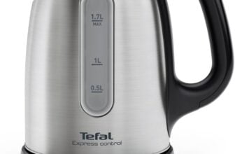 Tefal Kabelloser Wasserkocher aus Edelstahl Express Control KID (. Watt, , Liter, Minuten warmhalten)