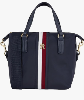 Tommy Hilfiger Poppy Small Tote Corp Blau OS Space Blue Einheitsgröße Leger Amazon de Fashion