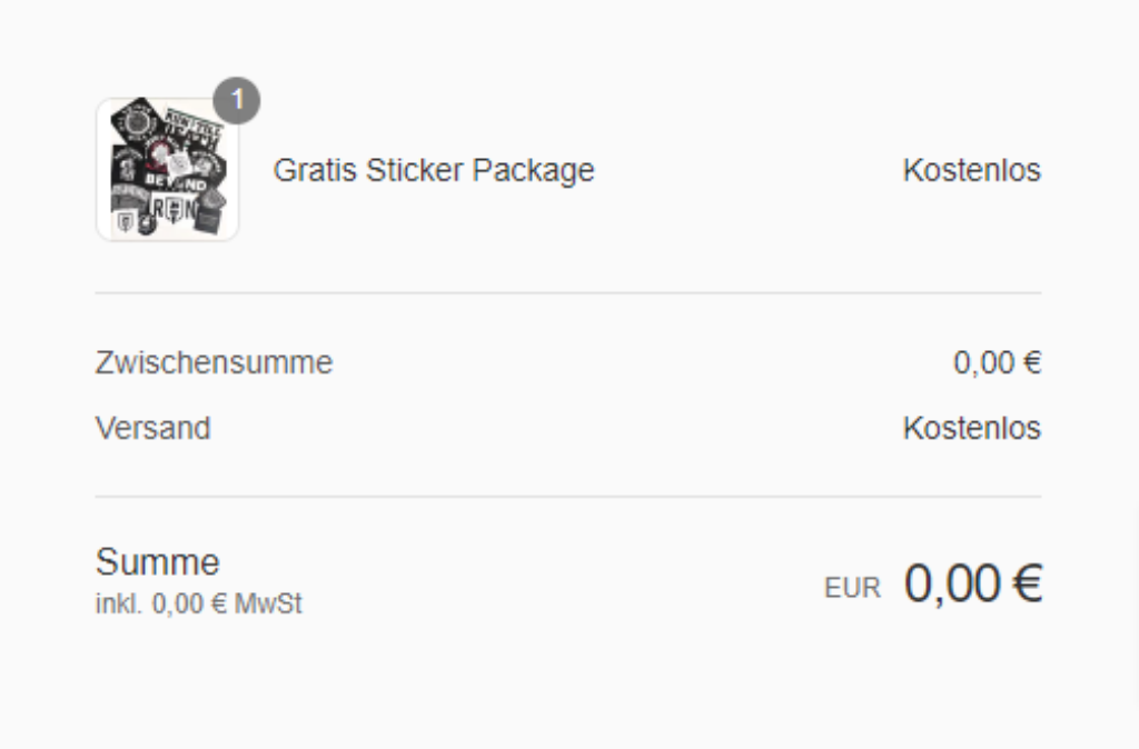 Vielen Dank Für Deinen Einkauf Willpower Running Checkout