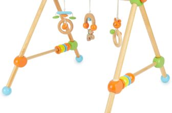 bieco Baby Holz Gym Spielbogen Baby Holz mit Figuren & Kugeln