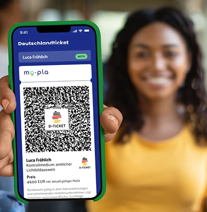 10 € Rabatt auf das Deutschland Ticket bei mo.pla