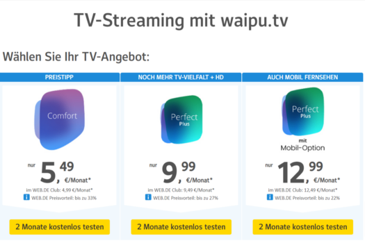 waipu.tv Monate kostenlos testen