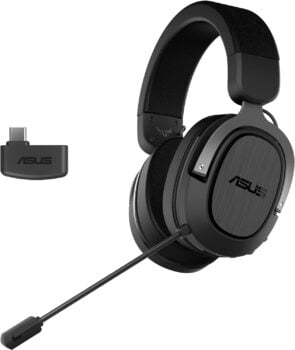 ASUS TUF Gaming H Wireless Headset (kabellos, ,GHz Verbindung über USB C, . Surround Sound, bis zu Stunden Akkulaufzeit)