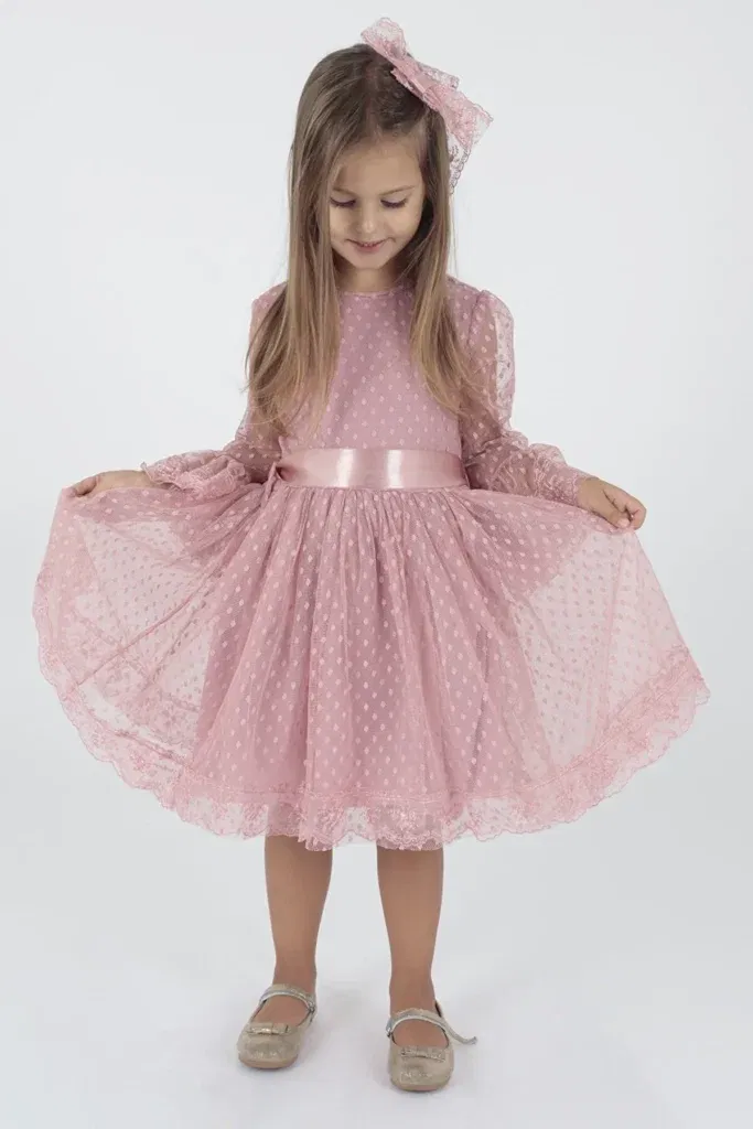 Ahenk Kids Kleid Mit Gerüschtem Saum In Rosa