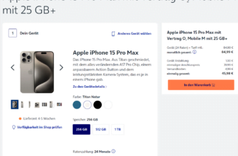 Apple iPhone Pro Max + o Mobile M mit GB+ G