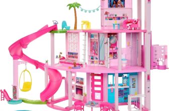 BARBIE Traumvilla Poolparty Puppenhaus mit mehr als Teilen und Rutsche über Etagen