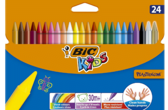 BIC Kids Plastidecor Wachsmalkreiden Gold und Silber er Pack Amazon de Spielzeug