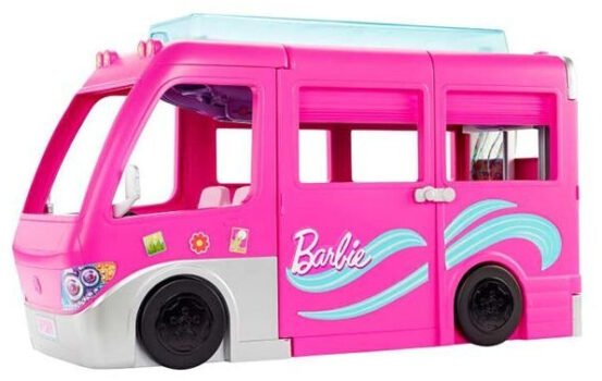 Barbie Dream Camper Van ( cm) mit Spielbereichen, inkl. Barbie Pool und Rutsche (ohne Barbie Puppe)