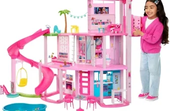Barbie Traumvilla mit Rutsche, Pool und Mädchen in Pink