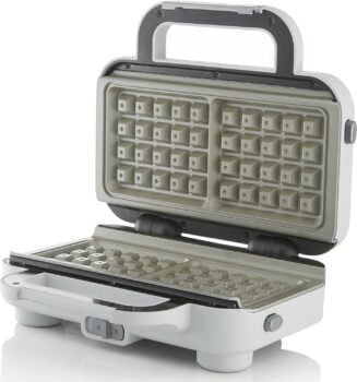 Breville DuraCeramic Waffeleisen (Antihaftbeschichtung und leichte Reinigung + tiefe, abnehmbare Platten)