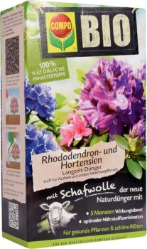 COMPO BIO Rhododendron und Hortensiendünger, Pflanzen Dünger für alle Rhododendren und andere Moorbeetpflanzen, Monate Langzeitwirkung ( kg)