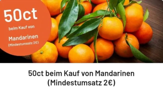 Cashback auf Mandarinen