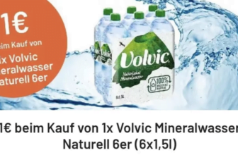 Cashback auf Volvic Mineralwasser Naturell