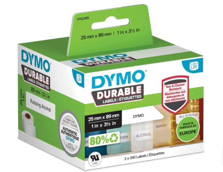 DYMO Etiketten Rolle x mm Polypropylen Folie Weiß St Permanent Universal Etikette Amazon de Bürobedarf Schreibwaren