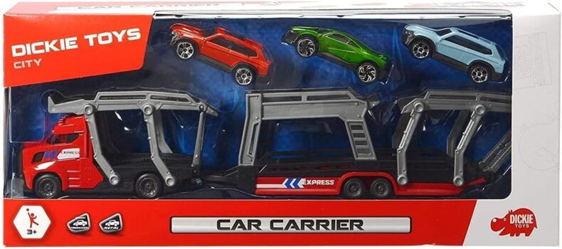 Dickie Toys Car Carrier, Autotransporter für Autos, inkl. Spielzeugautos